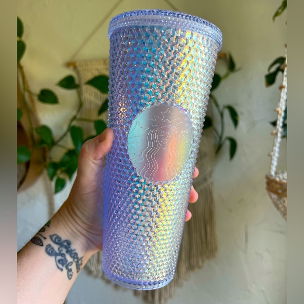Starbucks 2018 Rainbow Iridescent Studded Unicorn Cold Cup Tumbler 24oz 🌈✨